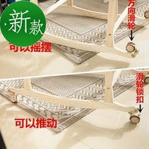 The new simple car-mounted breathable woven baby cradle a complete set of childrens cradle bed coaxing rattan baby push