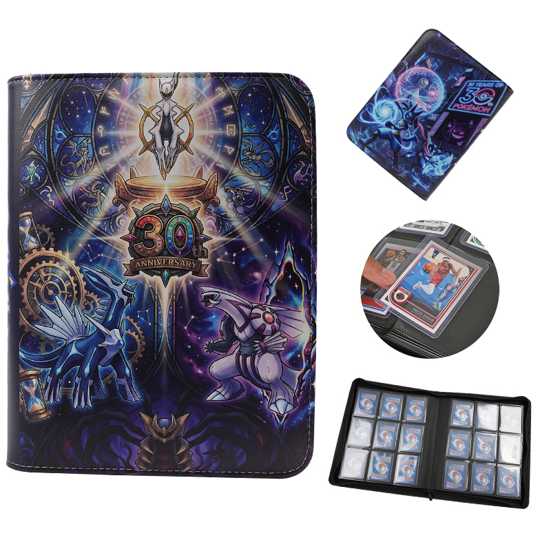 Pokémon 30Th Anniversary Nine-Grid Zipper Pokémon Card Storage Album 35Pt Card Holder Card Album Card Collection Album