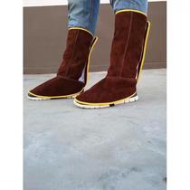 New type of cowhide welding foot guards leg guards and foot covers welder protective equipment anti-scalding heat-insulating foot guards labor protection protection