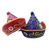 Ethnic Tibetan headwear Mongolian hat Mongolian dance hat for adults childrens national costume accessories performance