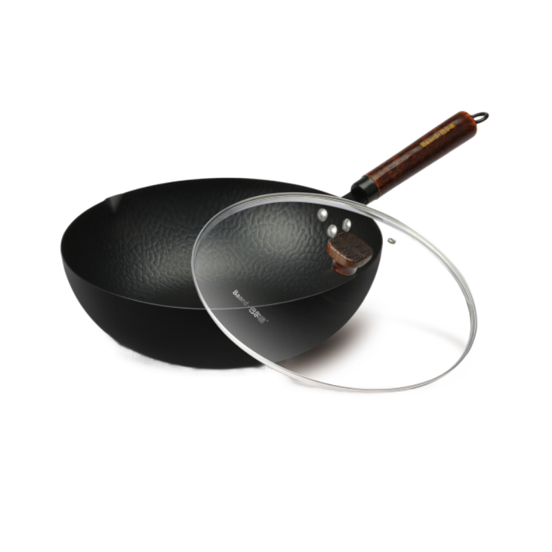 巴尔德臻享典藏 捶打老铁锅（玻璃盖）直径32cm BC-021