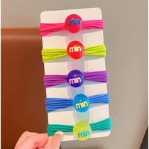 High-end childrens candy-colored headband for girls and babies towel ring that does not hurt hair girls hair elastic band hairband