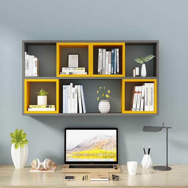 Wall shelf wall hanging bookshelves bedroom partition wall decorative partition living room TV back wall storage rack