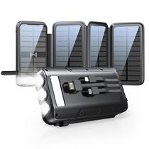 Suitable for cross-border Amazon solar power bank comes with 4 lines SolarCharger Power Bank4380