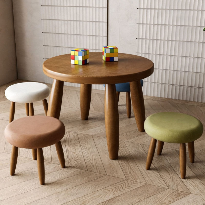 Simple Solid Wood Children's Table, Small Round Table, Home Study Table and Chair Set, Kindergarten Table and Chair Combination Simple Solid Wood Children's Table, Small Round Table, Home Study Table and Chair Set, Kindergarten Table and Chair Combination