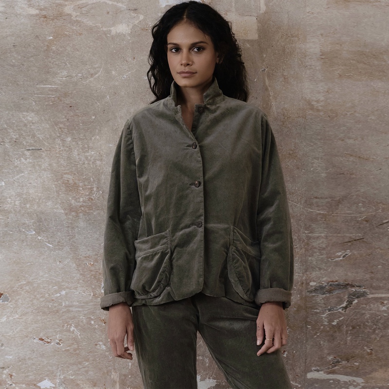 Jai Cotton Velvet · Pea Jacket