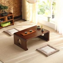 Clean and beautiful solid wood tatami coffee table Japanese style bay window small table Zen tea table balcony floor low table simple kang table