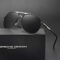 Hot-selling car logo sunglasses for men outdoor driving anti-UV glasses large-frame polarized sunglasses trendy