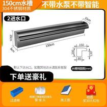Garden fish pond courtyard landscape curtain wall water stainless steel flowing water waterfall wall flowing water outlet {flow tank water feature