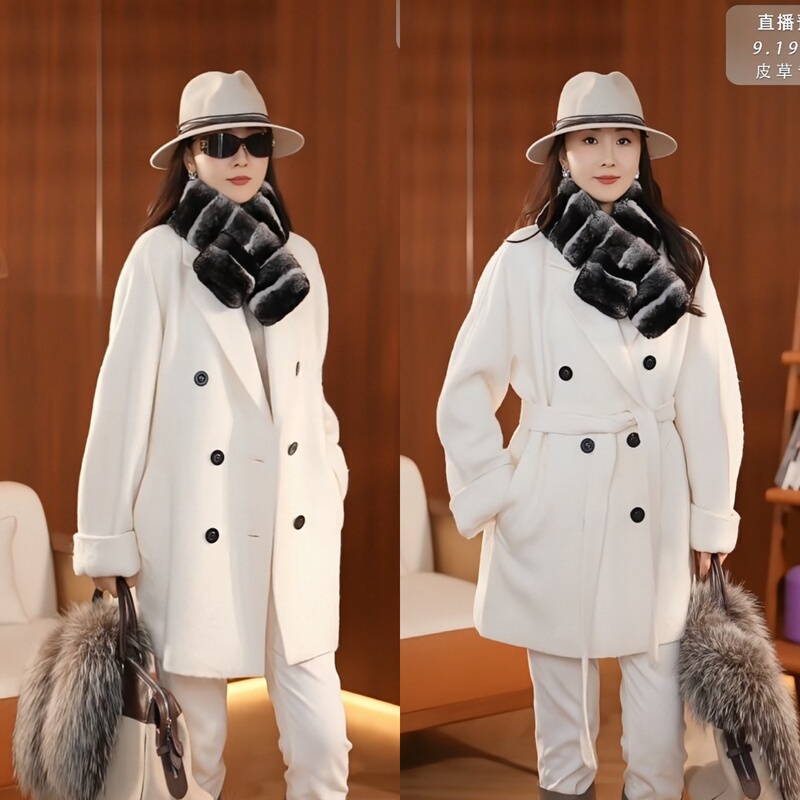 Lesamis "Tribute to 801" Classic Series Alpaca Wool Autumn and Winter Waist-Cinching Coat B772003312 Lesamis "Tribute to 801" Classic Series Alpaca Wool Autumn and Winter Waist-Cinching Coat B772003312