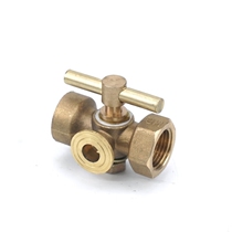 ELECALL copper pressure reducing valve pressure gauge valve three-way plug valve 4 points * 4 points