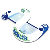 Inflatable double mesh hammock swimming pool floating lounge chair pvc backrest S-shaped floating chair mesh swimming ring star same style