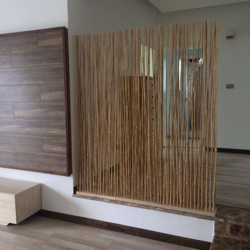 Natural bamboo screen home living room dining room bedroom modern fashion mobile solid wood screen porch partition