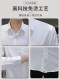 Camisa blanca Woodpecker de manga larga para hombre, otoño e invierno, camisa blanca nueva, antiarrugas, sin hierro, más camisa de manga larga de terciopelo