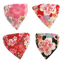 Handmade pet triangle scarf dog saliva scarf cat Japanese style scarf square scarf accessories pet supplies cross-border