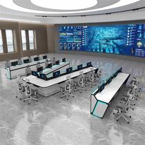 Paint console security monitoring dispatch station V command center alarm workbench U curved multimedia operation manufacturer