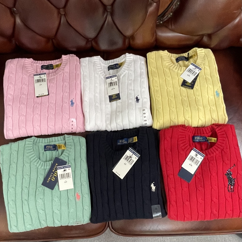 Polo Ralph Lauren Women's Knitted Short-Sleeve Cable Knit Half-Sleeve Sweater Polo Ralph Lauren Women's Knitted Short-Sleeve Cable Knit Half-Sleeve Sweater