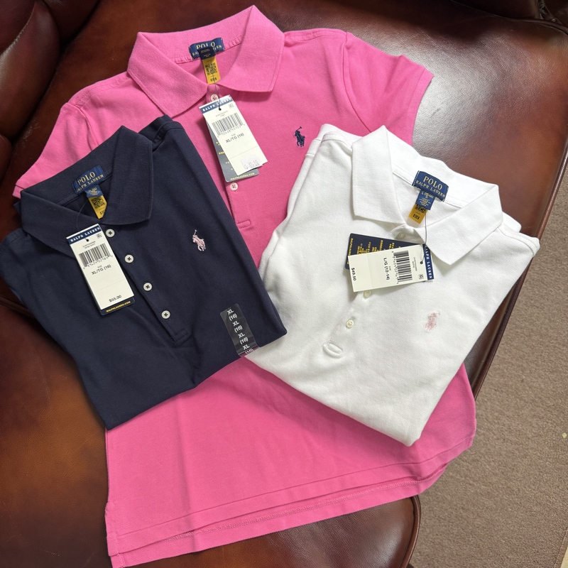 National Brand Polo Ralph Lauren Ralph Lauren Girls' Four-Button Short-Sleeve Polo Shirt with Pony Logo Knit Polo Shirt