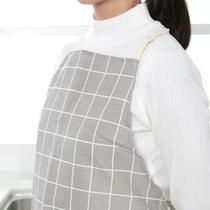Apron for home kitchen cooking waterproof and oil-proof cute Japanese and Korean style mens and womens fashion work clothes apron smock leather