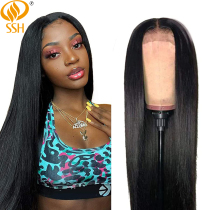 SSH Straight Long Bob Human Hair Wigs for Black Women Lace P