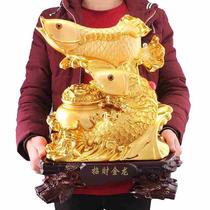 High-end lucky golden arowana ornaments for living room creative new store office decorations hot pot grilled fish restaurant opened