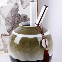 High-end new Chinese style ceramic jars modern ornaments sales office hotel desk furnishings living room exhibition hall entrance hall home furnishings