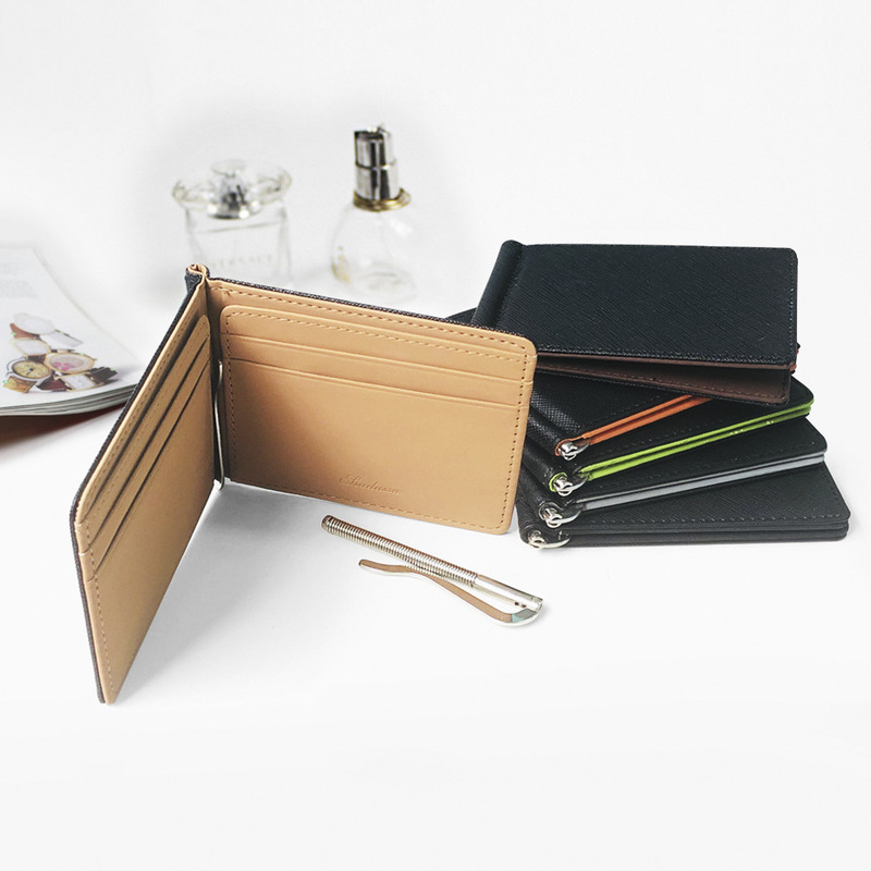 New Korean-Style Wallet Men's Card Holder Card Case Money Clip Small Wallet Pu Leather Wallet Mini Cross-Border Us Dollar Wallet