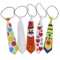 Creative Fathers Day childrens handmade diy white canvas tie kindergarten graffiti coloring parent-child activity party