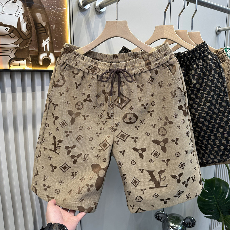 Lvаfgn Official Website European High-End Fashion Light Luxury Jacquard Craft Casual Sports Shorts Men's Trendy Brand 2026 Summer