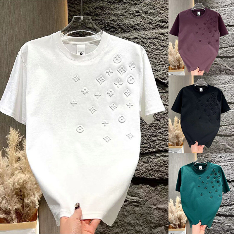 Lvаfgn Official Website Men's New Summer Trendy Brand Printed Casual Short-Sleeve Youth Fashion Round-Neck Versatile Half-Sleeve Lvаfgn Official Website Men's New Summer Trendy Brand Printed Casual Short-Sleeve Youth Fashion Round-Neck Versatile Half-Sleeve