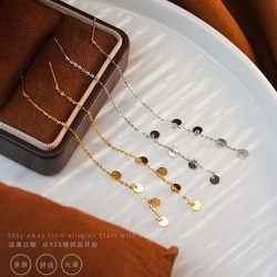 Liqin 925은 귀걸이 스타 라이트 작은 원 귀선 기질 다목적 틈새 틈새 프랑스 레트로 귀걸이