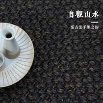 New Chinese Zen Tea Room Sisal Extra Thick Carpet Living Room Bedroom Coffee Table Straw Linen Weaving Cotton Linen Nordic Day
