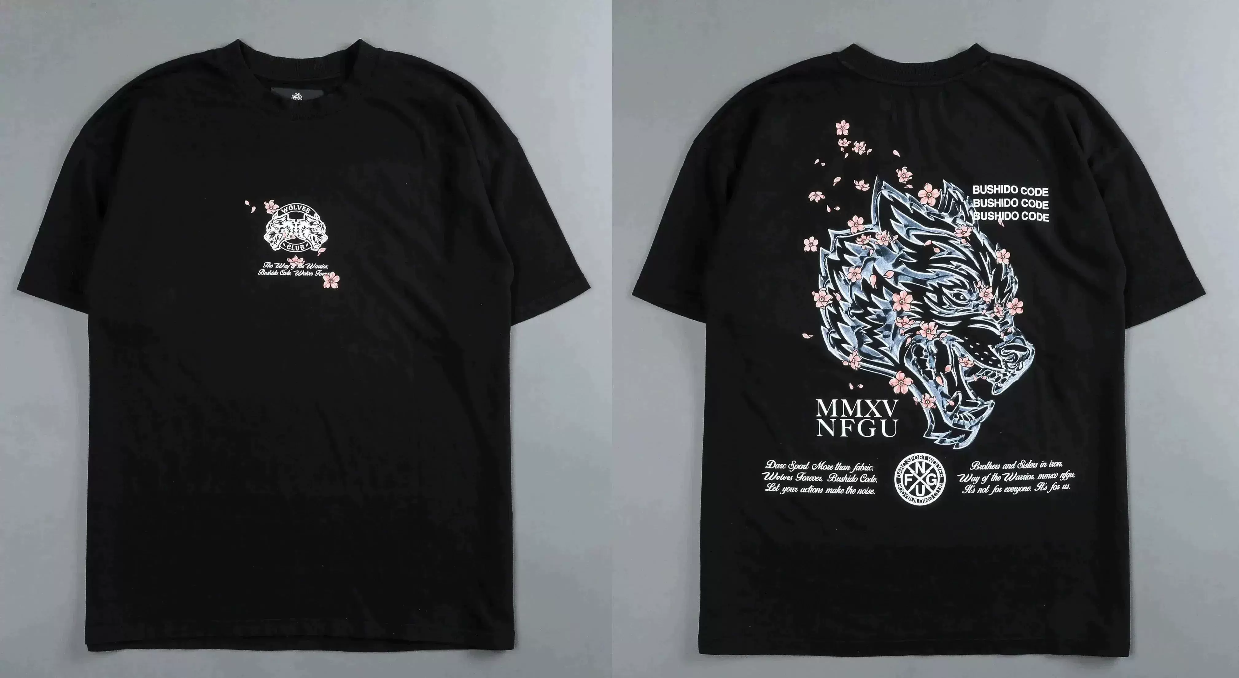 Darc Wolf Спортивная футболка Oversized Печать футболка для тренировок