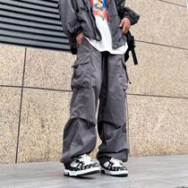 Elastic Waist Big Pocket Cargo Pants Men Sreetwear Spring Au