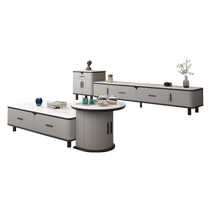 Hengshe modern minimalist storage slate coffee table TV cabinet home living room small apartment light luxury minimalist water-burning tea table