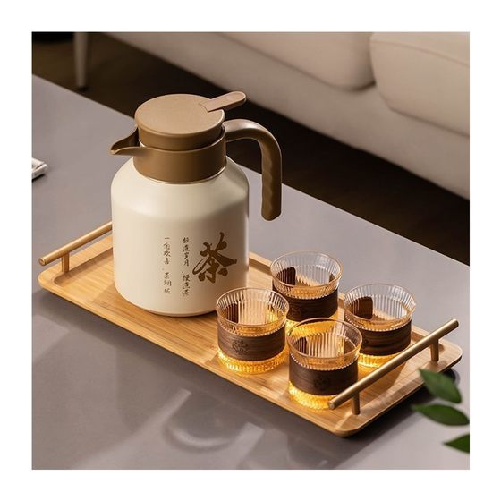 꼰 주전자 대용량 스테인레스 스틸 열 단열 냄비 가정용 차수 분리 필터 메쉬 찻 주전자 차 세트