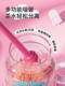 Strawberry Bear Glass Straw Cup, Summer Children's Water Cup, High-Capacity, Good-Looking, for Girls, Specially Designed for Students Going to School