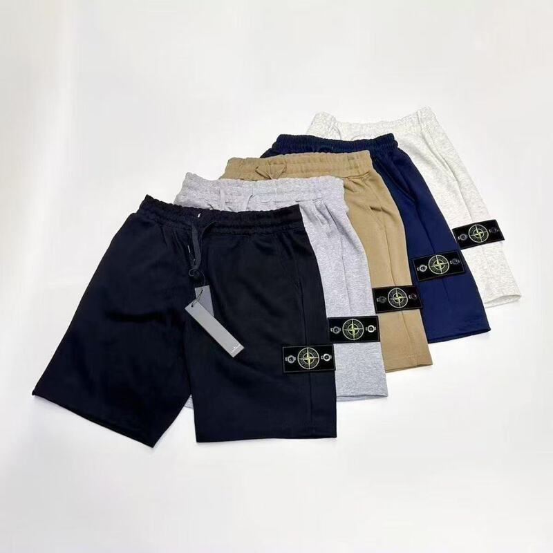 Stone Isdrey Stone Island Shorts Cross-Border Summer Casual American Style Loose Five-Point Solid Color Official official store