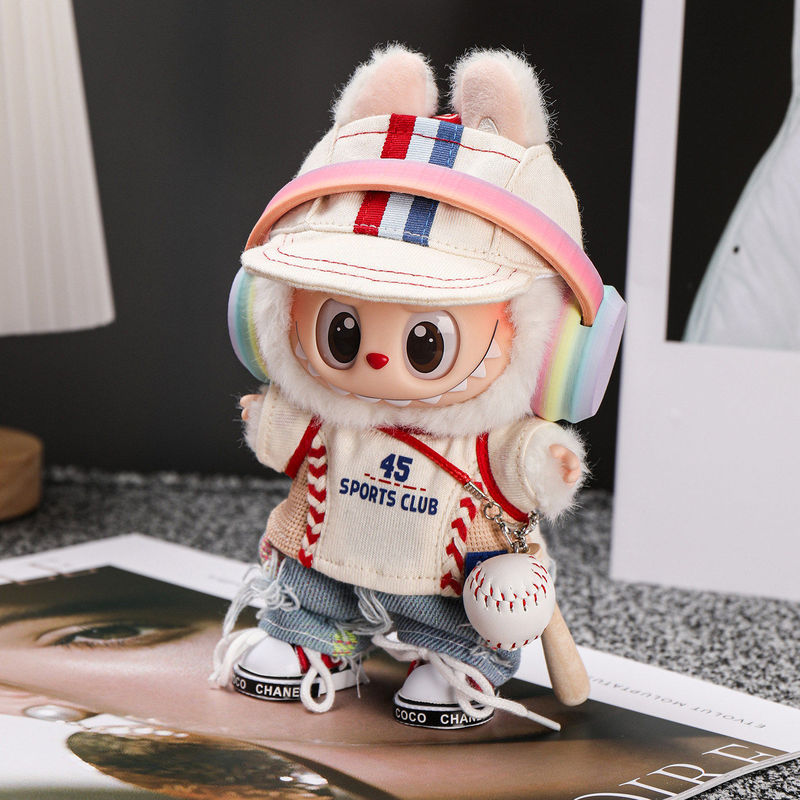 Authentic Labubu Cola Baseball Set Plush Toy Pendant Birthday Valentine's Day Gift