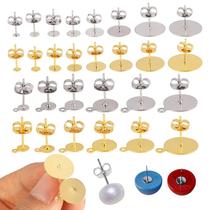 50-100pcs lot Stailess Steel Earrig Studs Blak Post Base