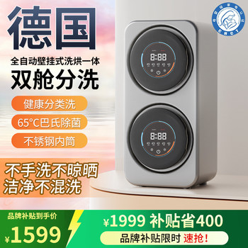 Wall-Mounted Mini Double-Cylinder Washing Machine, Fully Automatic, Specifically for Underwear, Small Washing and Drying Machine with One or Two Drums