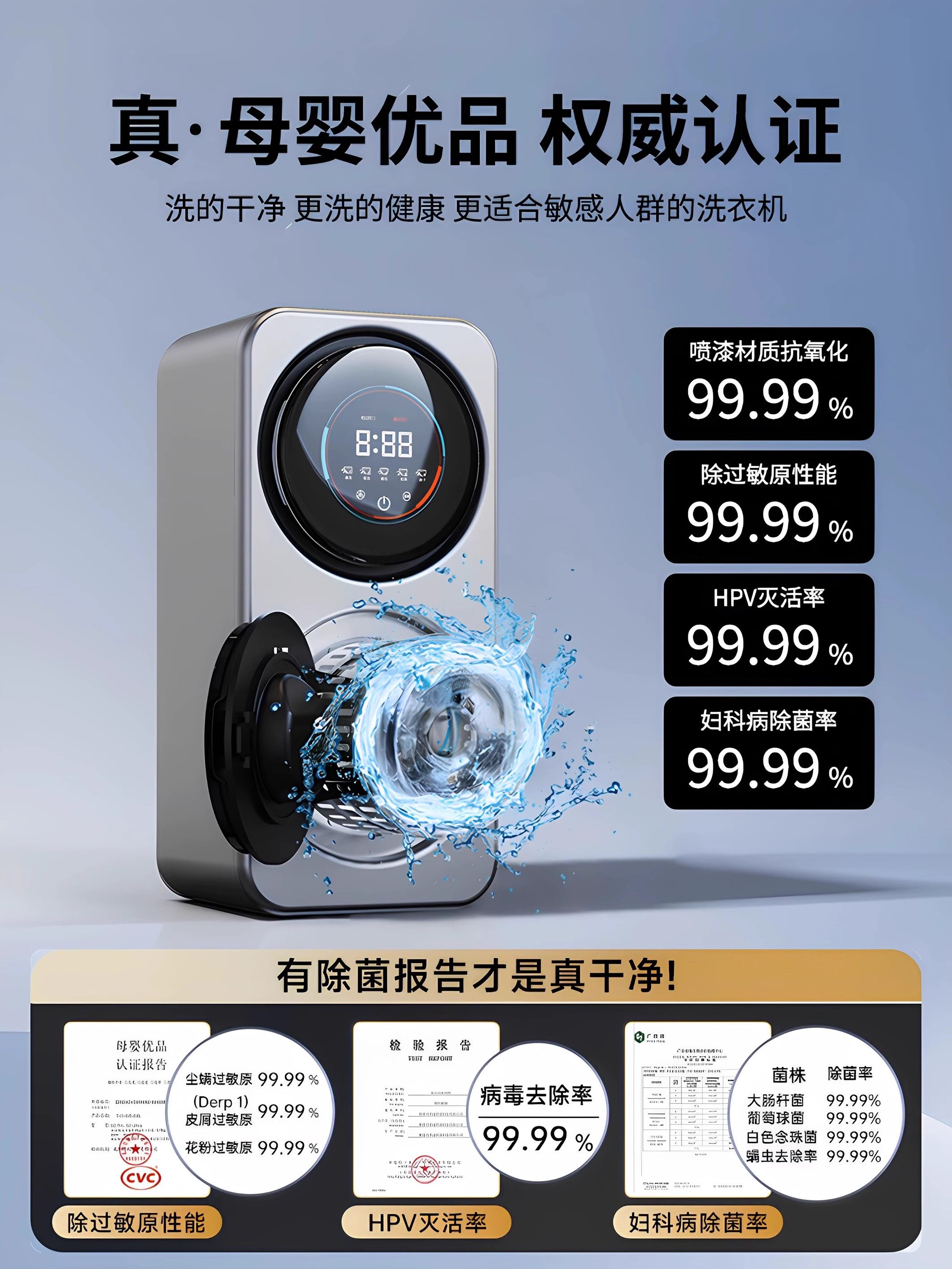 Wall-Mounted Mini Double-Cylinder Washing Machine, Fully Automatic, Specifically for Underwear, Small Washing and Drying Machine with One or Two Drums