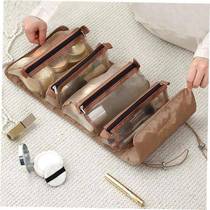 4PCS I 1 Travel Separable Cosmetic Bag Women Mesh Make Up B