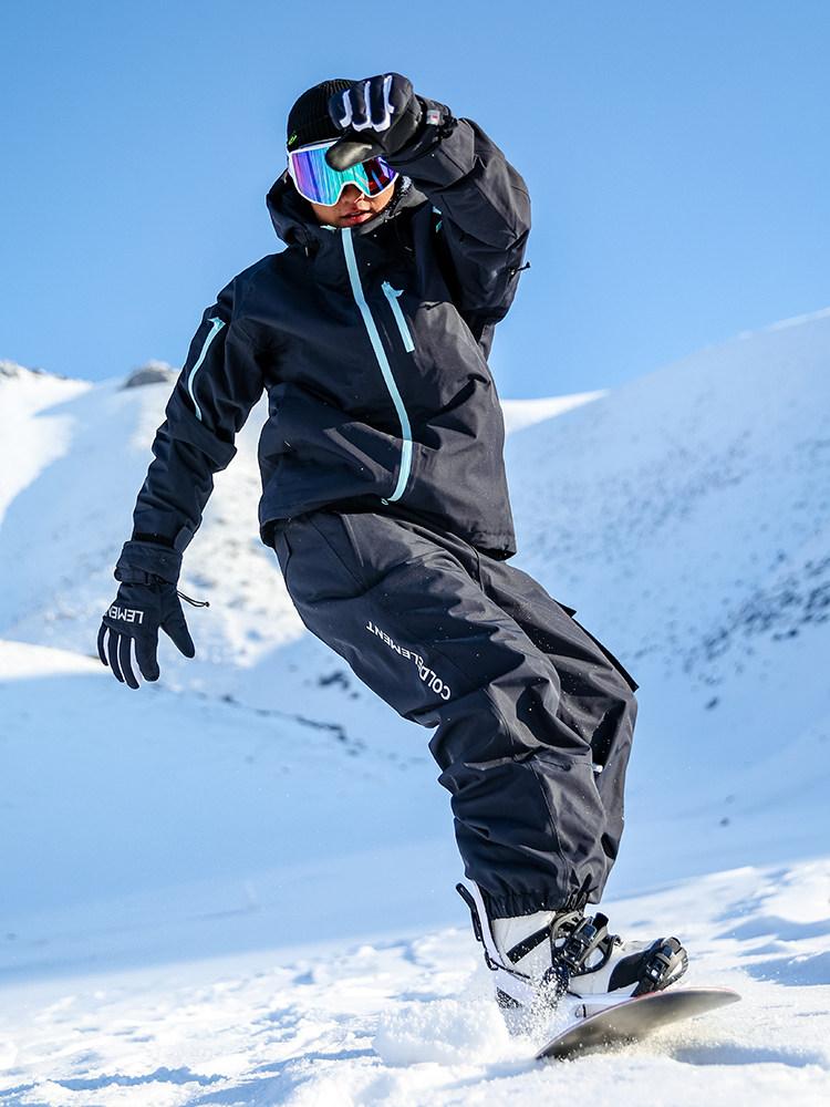 Coldelement Snowboarding Suit for Men and Women, New 3L Quilted Professional Outdoor Waterproof Snow Suit and Pants Set