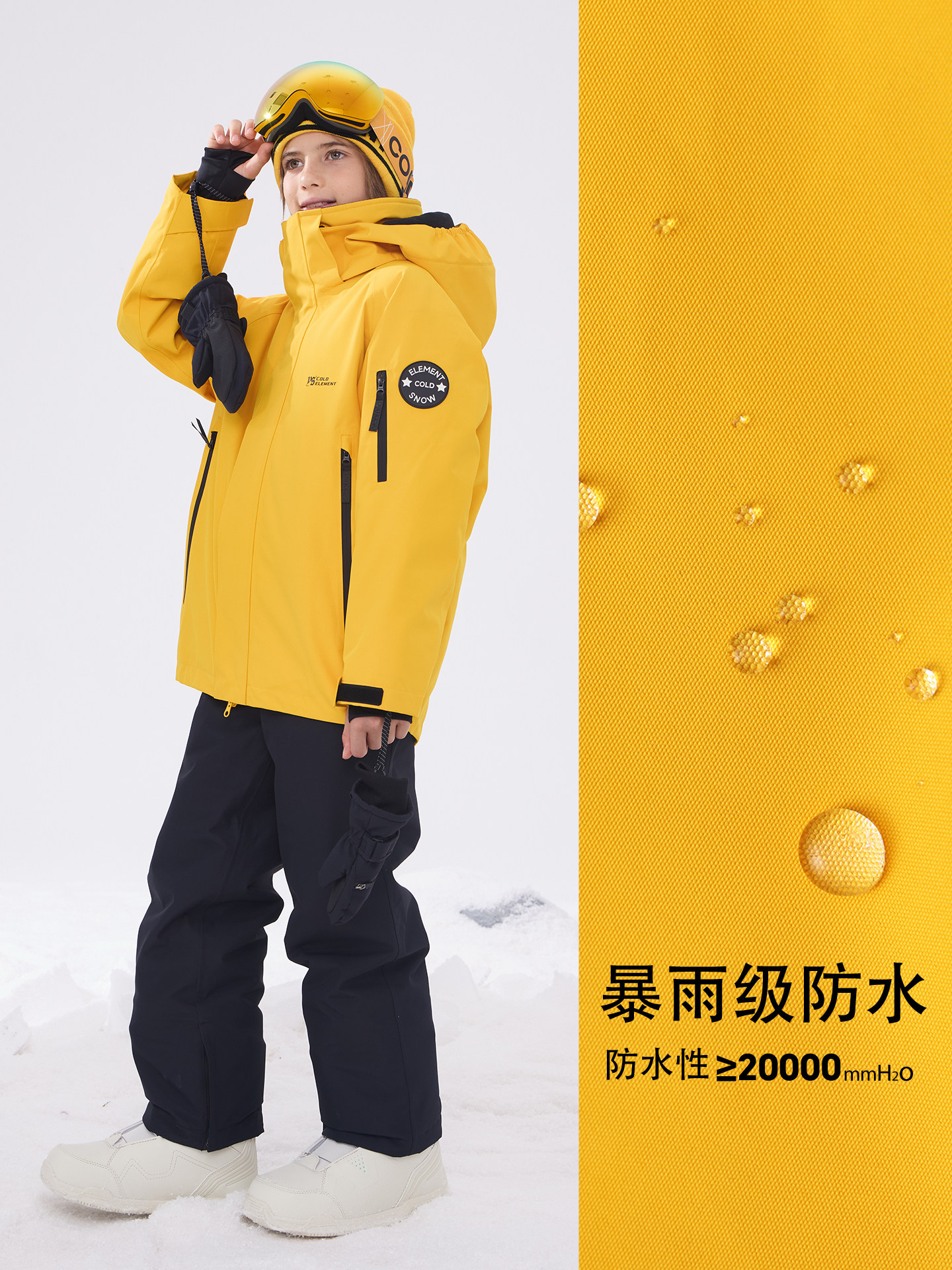 Coldelement Kidsren's Ski Jacket for Men and Women, Waterproof, Windproof, Cold-Proof, Professional Thickeneded and Warm Winter Jacket