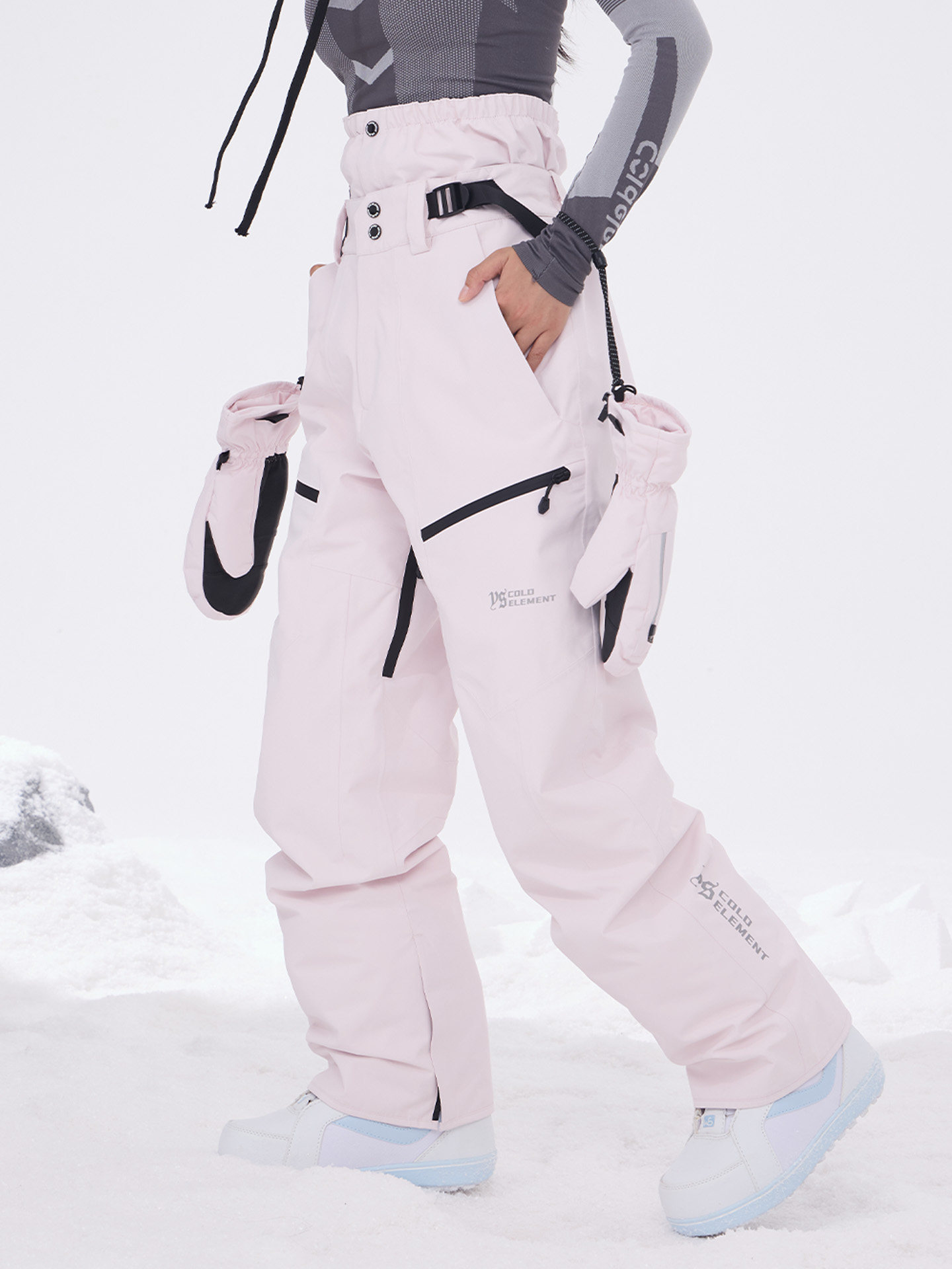 Coldelement Ski Pants for Men and Women, Single-Board and Double-Board Outdoor Professional Windproof and Waterproof Straight-Leg Snow Pants