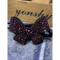 New Korean fashion internet celebrity full diamond streamer bow three-tooth grab clip top clip versatile duck clip hair clip mother clip