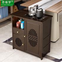 Mobile kettle integrated tea table tea cabinet tea side table set non-solid wood tea table household balcony tea cart