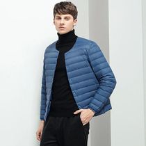 Mens Liner Duck Down Jacket O-neck Variable V-neck 2024 New