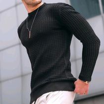 New Fashion Mens Casual Long sleeve Slim Fit Basic Knitted